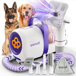 oneisall Dog Hair Vacuum & Dog Grooming Kit