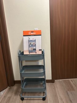 Top Notch 3-Tier Metal Rolling Storage Cart