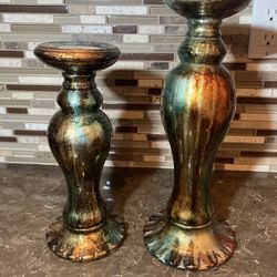 2 - Pier 1 Candle Pillars Candle Holders