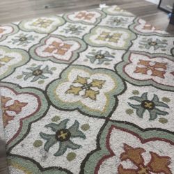 Floral Bell Hand Tufted Indoor/Outdoor Ares Rug Blue - Threshoid™|
