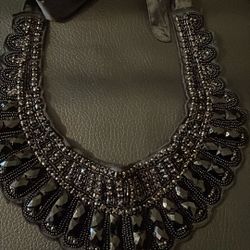 Black Rhinestones Appliqué 