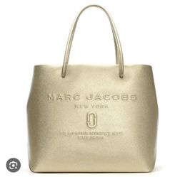 Marc Jacobs Metallic Logo Shopper Bag 