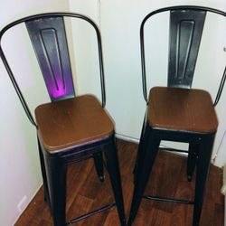 Metal Bar Or Dining Stools Heavy Duty Brown And Copper Color 