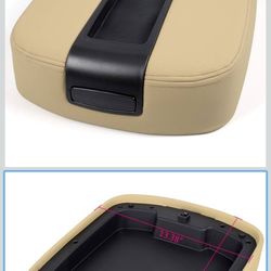 GRAND ORANGE Front Center Console Armrest Lid Assembly Tan Compatible with 07-14 Chevy GMC Silverado Sierra (Beige)