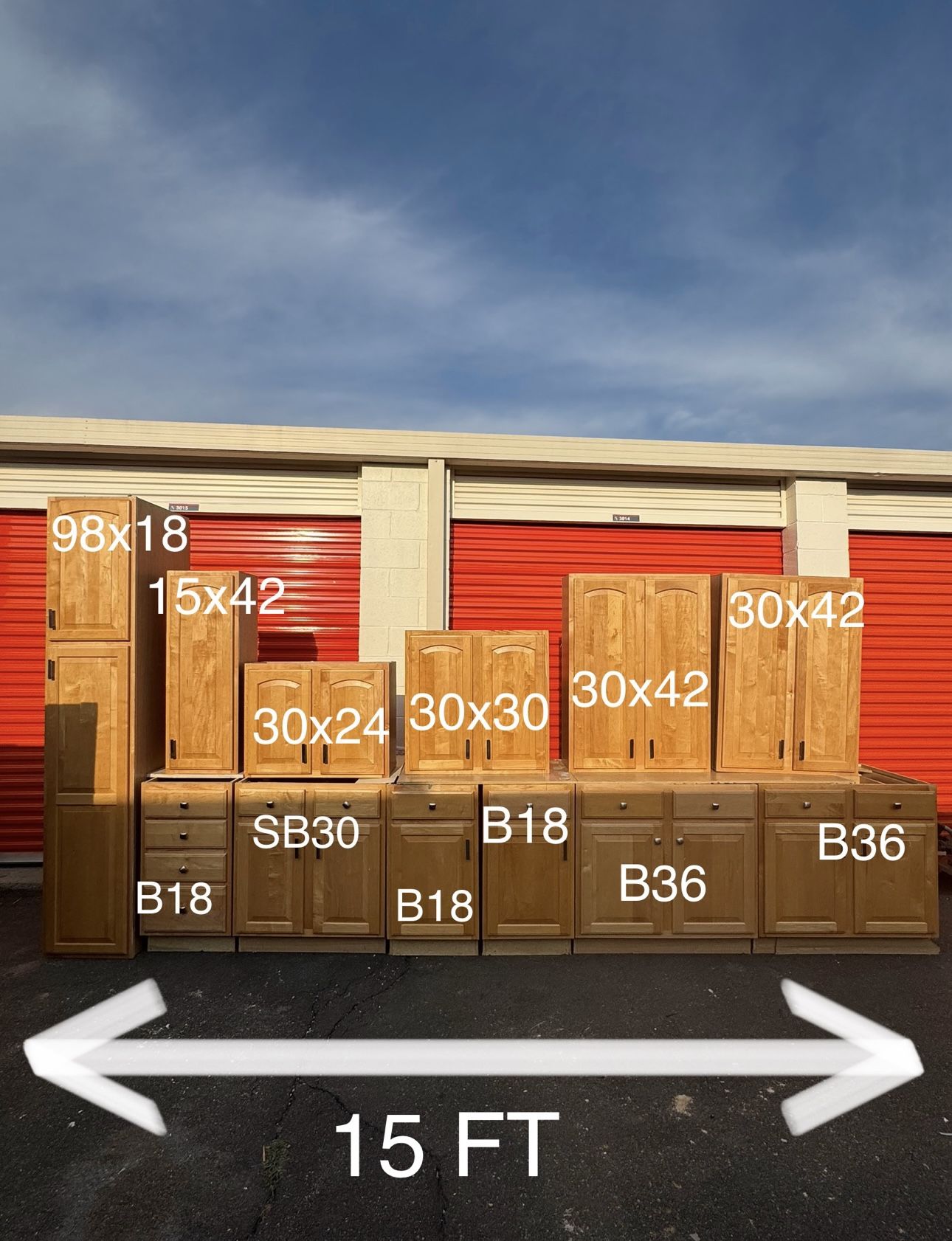 ✅ Used Kitchen Cabinets in Excellent Shape – Full Set