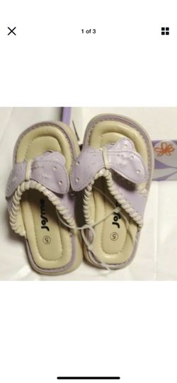 Josmo Purple Butterfly Sandals-NEW Size 5 Toddler