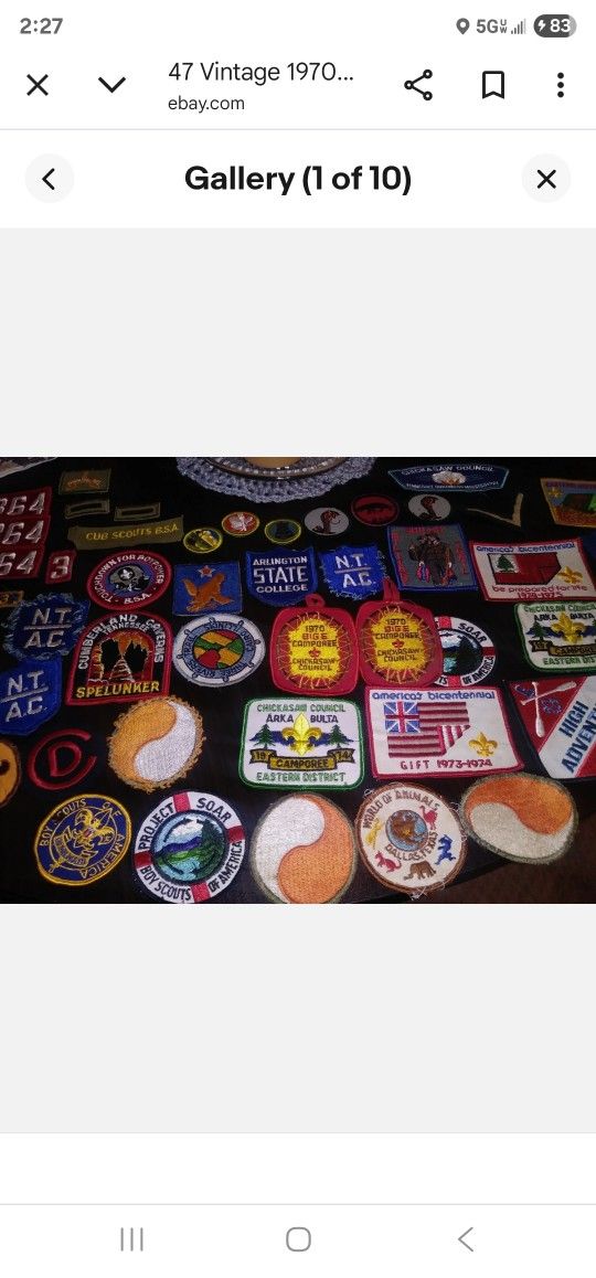 47 Vintage 1970s cub scout patches