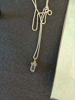 2k Pure Aqumarine Necklace 