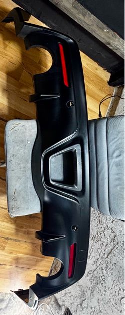 Rear Bumper Diffuser with Red Reflectors
