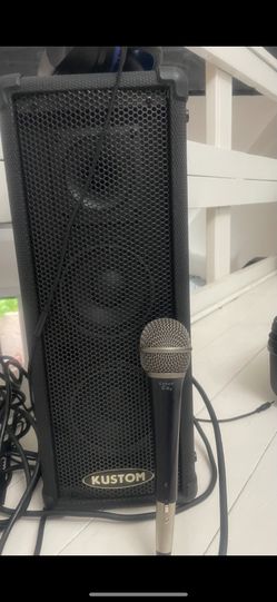 Kustom PA50 Amplifier, Cobalt Microphone, Headphones