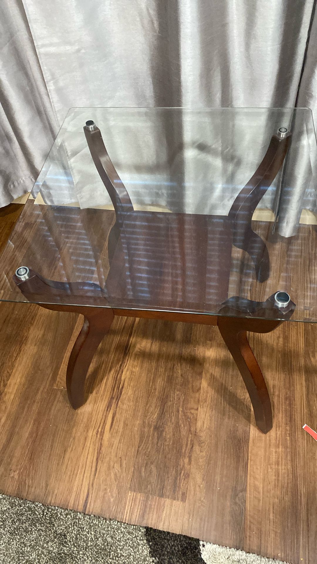 2 Glass End Tables 
