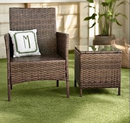 New Rattan Chair and Table