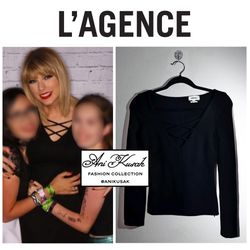 L’AGENCE Ava Lace Up Top ASO Taylor Swift