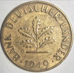 1949 D Germany 10 Pfennig