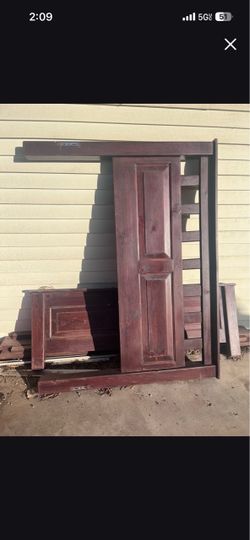 Full size cherry bed frame