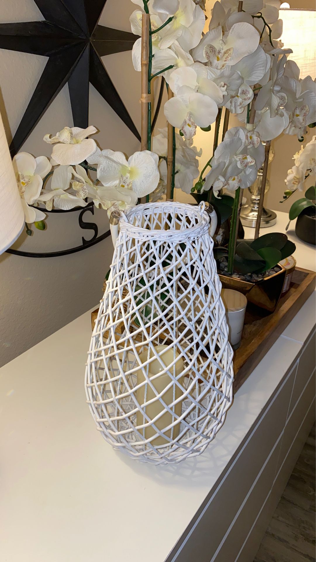 Candle decorative basket