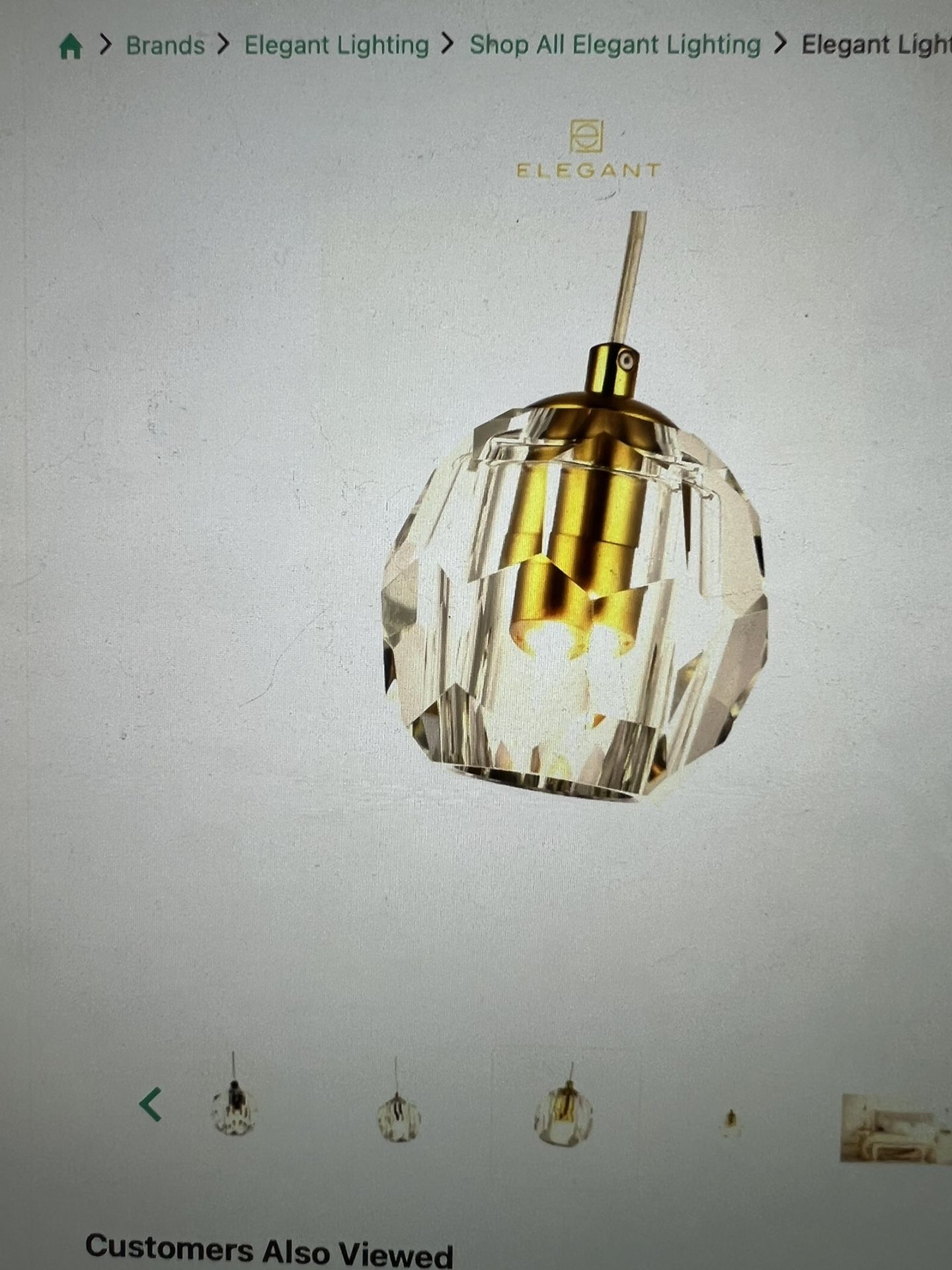Pendant Lights Set Of 4 Crystal/gold