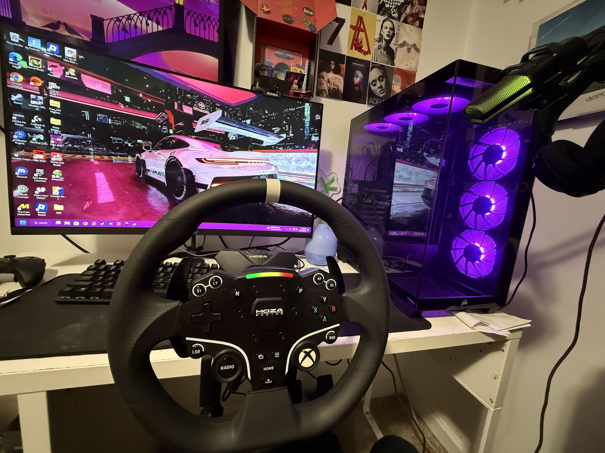 Entire Pc Setup(Pc, Monitor, Moza R3