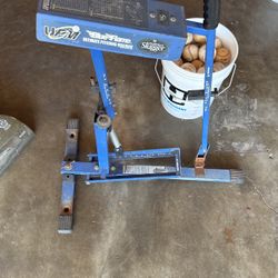 Blue Flame And Bucket Of Squishy Baseballs. Machine Works Better Then New Ones. Used It This Past Season. 