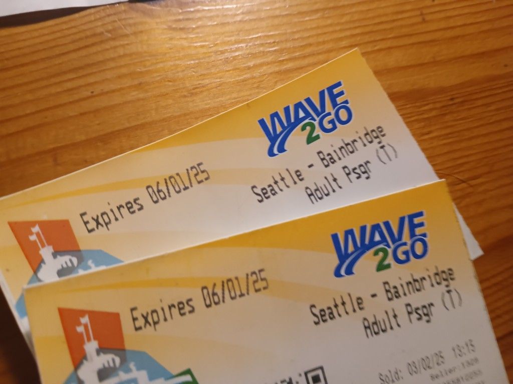 Two Ferry Tickets From Seattle To Bainbridge Island