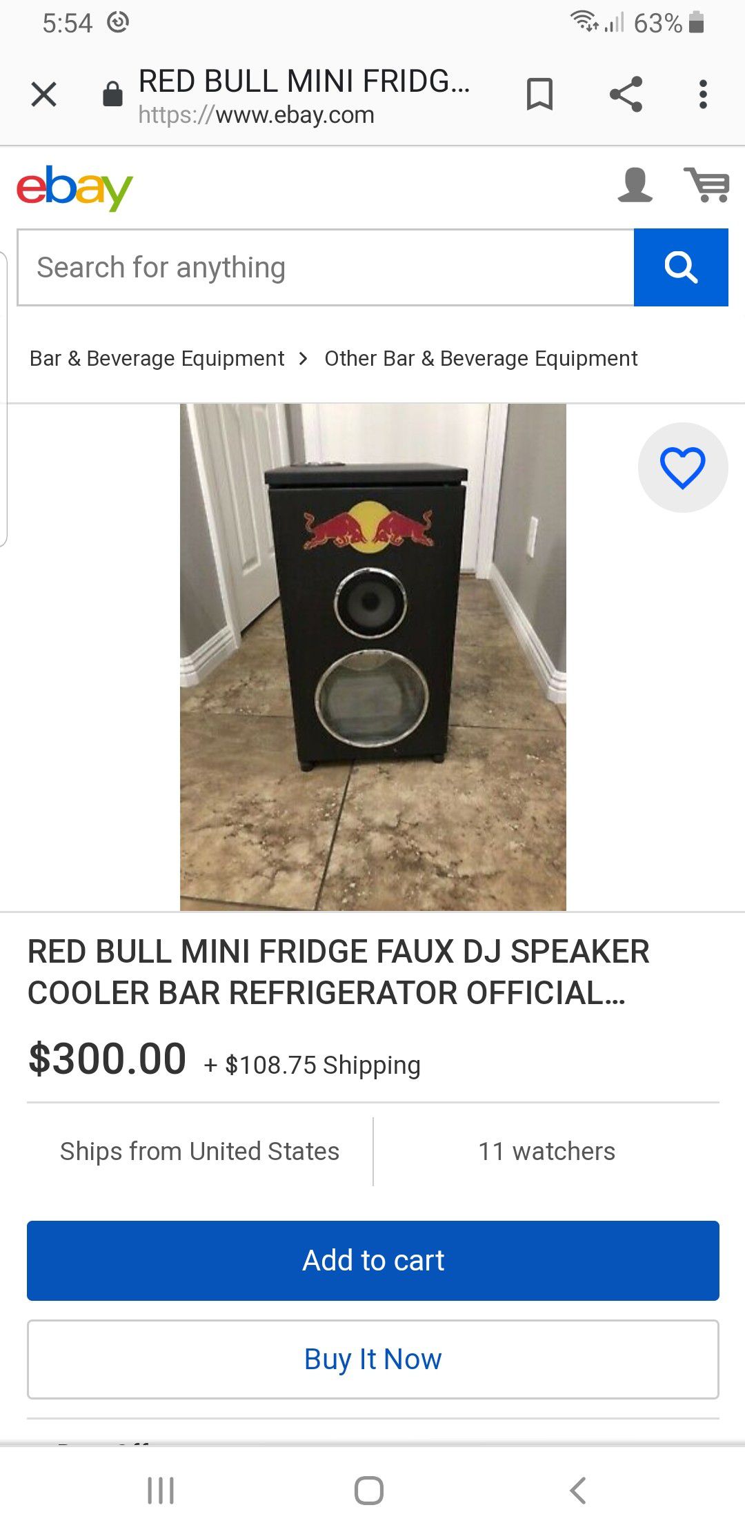Redbull DJ mini fridge
