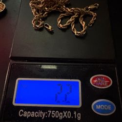 14 K Rope Chain 