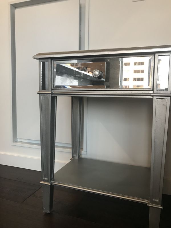 Pier 1 Hayworth Mirrored Nightstand Silver for Sale in Seattle, WA