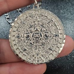 Aztec Calendar With 26inch Chain 