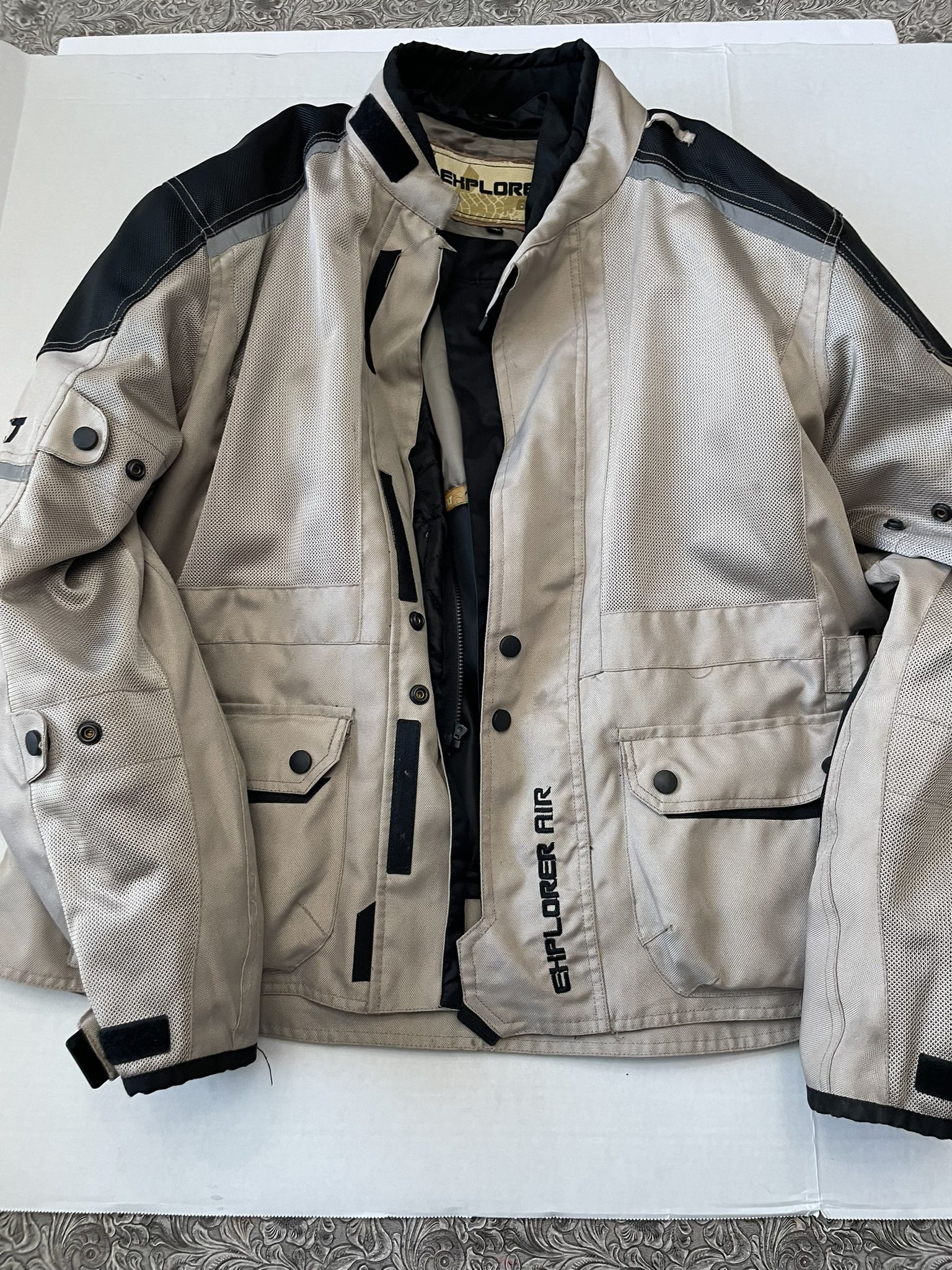 Explorer Bilt Motorcycle Jacket And Pants Set Tan