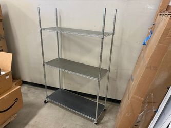 3 Tier Rolling Metal Shelf