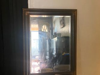 Large Ornate Wood Frame Wall Mirror – Vintage Style
