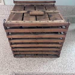 Antique Wood Egg Crate