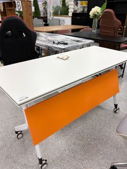 White Folding Table with Casters