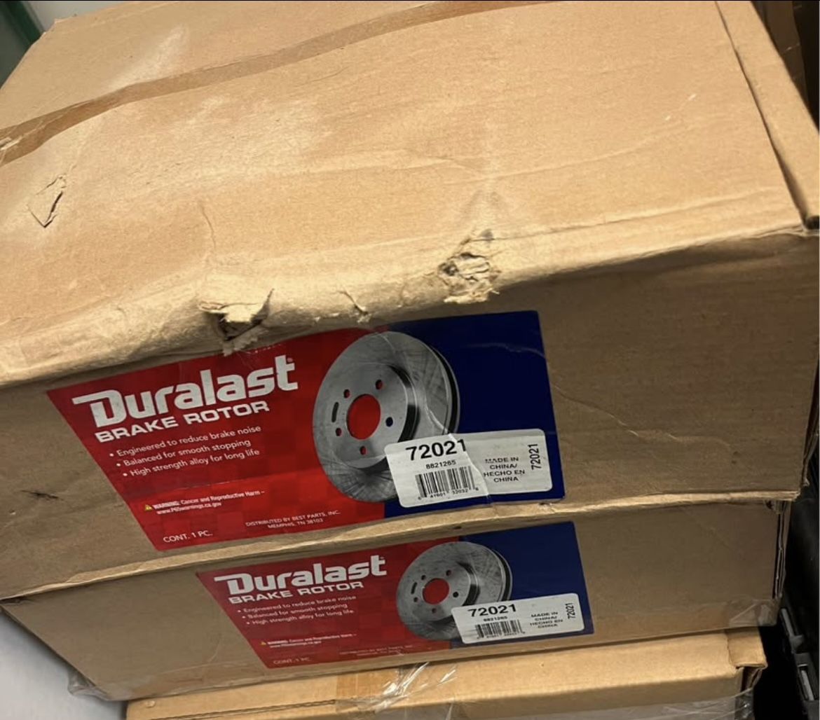 (2)NEW Duralast Front Disc Brake Rotors Chevy Silverado 2500 HD