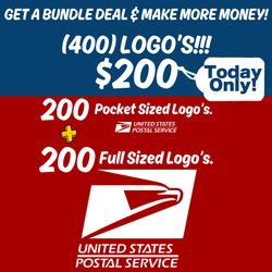 400 USPS HEAT TRANSFERS READY TO PRESS DIY T-SHIRTS, SWEATSHIRTS, HOODIES - WHITE PRINT