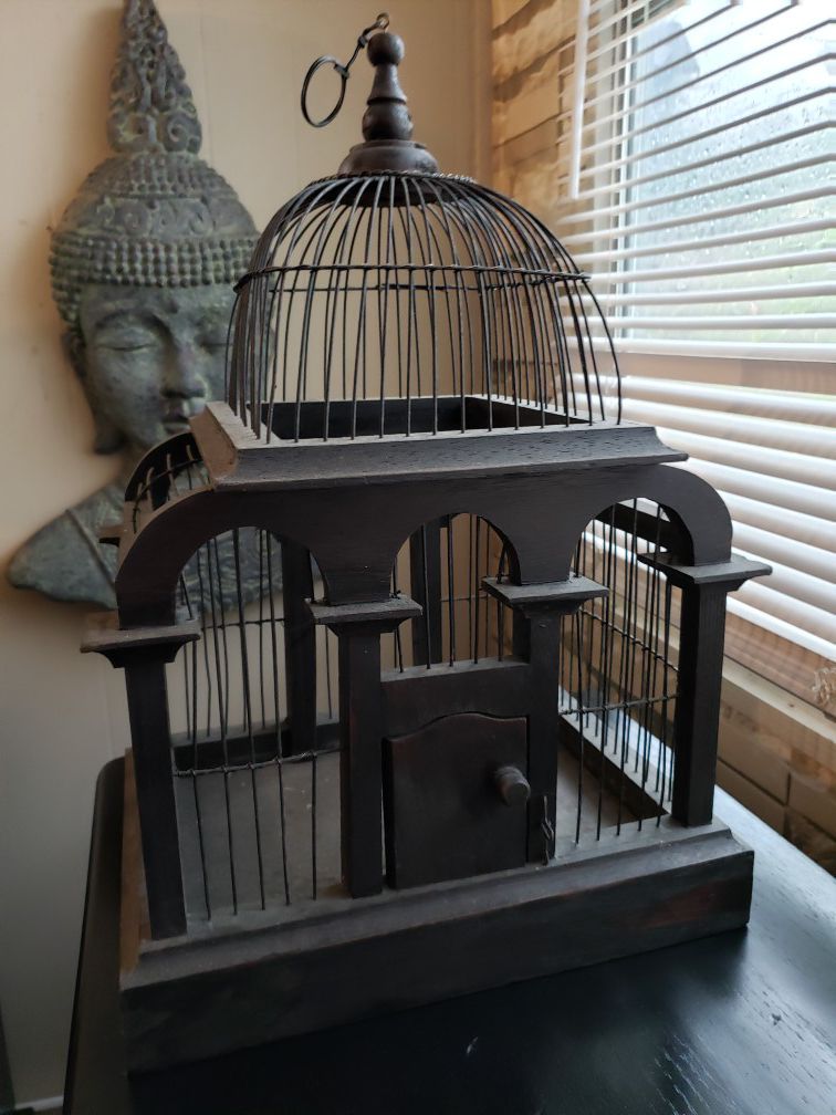 Wood Bird Cage - Jaula de madera para Pajaritos