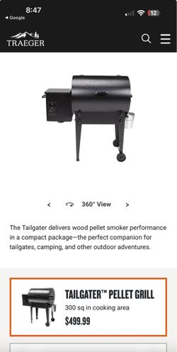 TRAEGER TAILGATER pellet grill