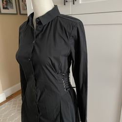 Venus Black Blouse Lace-up Size 2