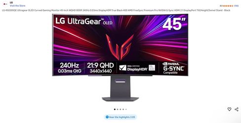 LG 45” Curved Monitor