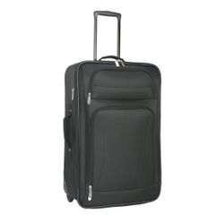 Protege 28" Regency Checked 2-Wheel Upright Luggage in Black