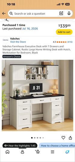 Desk with hutch