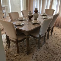 Ashley extendable dining table with 6 chairs