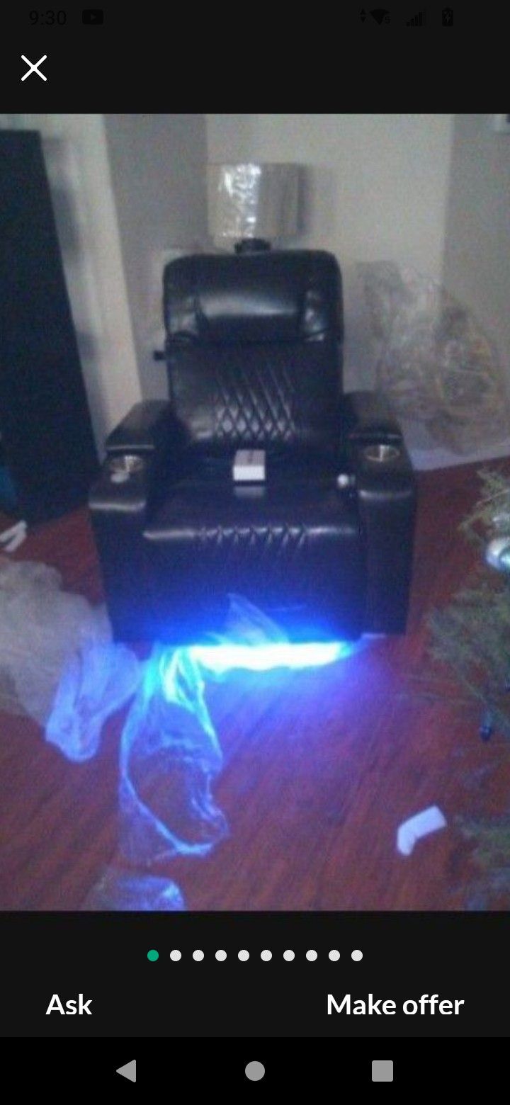 LED Recliner Brand New Inside Two Boxes Electric Recliner Power Recliner Brown Recliner Theater Chair Reclining Chair Brand New Sofa Recliner Couch π