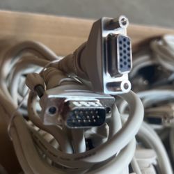 Lot Of 6ft VGA HD15 14Pin Video Cable Male/Female Display Legacy Equipment 14C