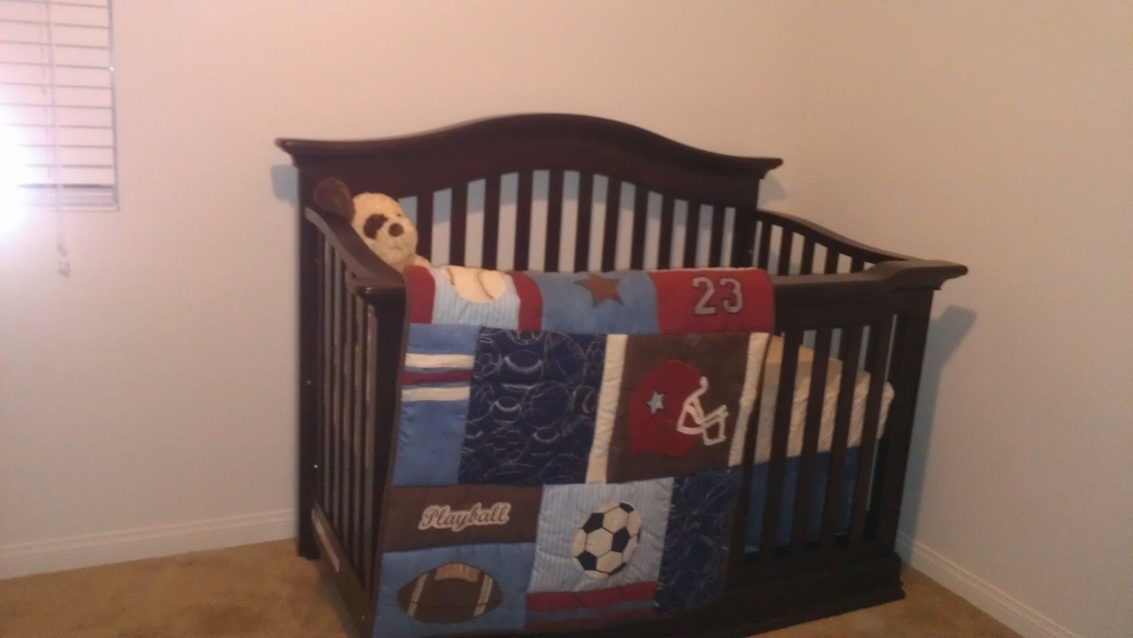 Sports theme crib bedding