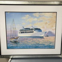 James Flood Hand Signed Limited Edition Serigraph: "Vision Of The Seas" 17x23