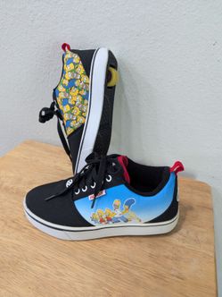 HEELYS The Simpsons Pro 20 Prints Wheels Skate Sneaker Shoes Size Youth 6