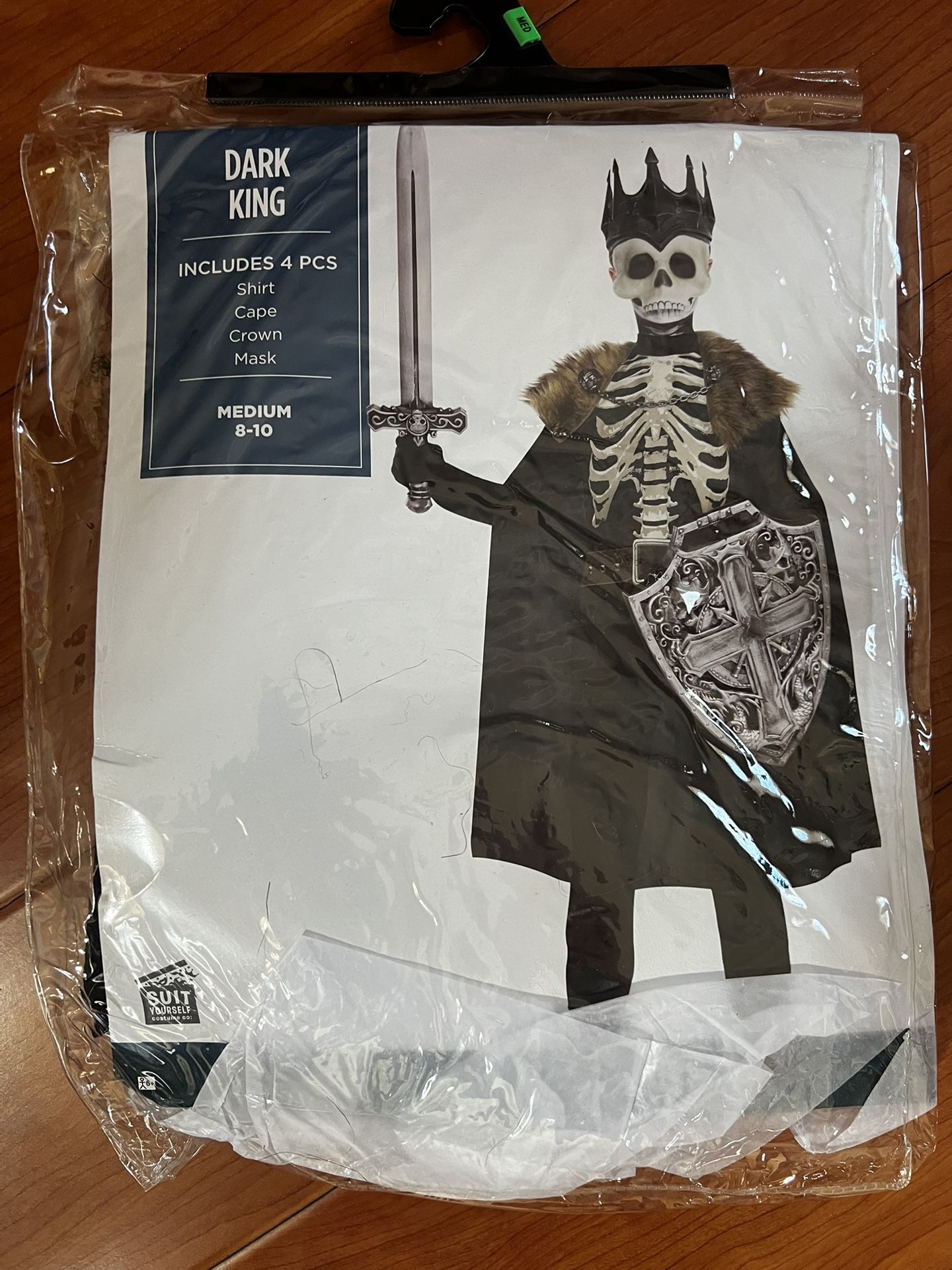 Dark King skeleton Costume 8-10 Medium