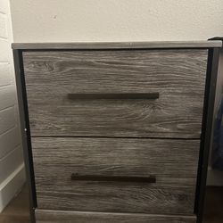 Bedside tables with lamps