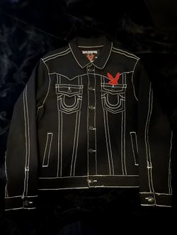 True Religion x playboy jean jacket collab